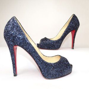 Christian Louboutin Very Prive 120 Glitter Pumps